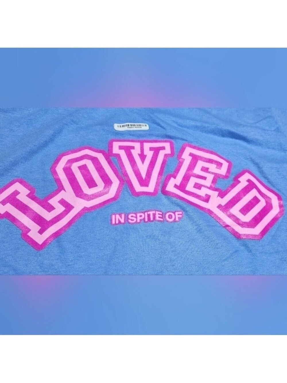 Loved In Spite of Short Sleeve Tee Small New Without Tags - Picture 3 of 7